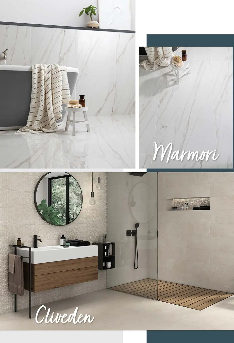 Marmori & Cliveden wall and floor tile collection