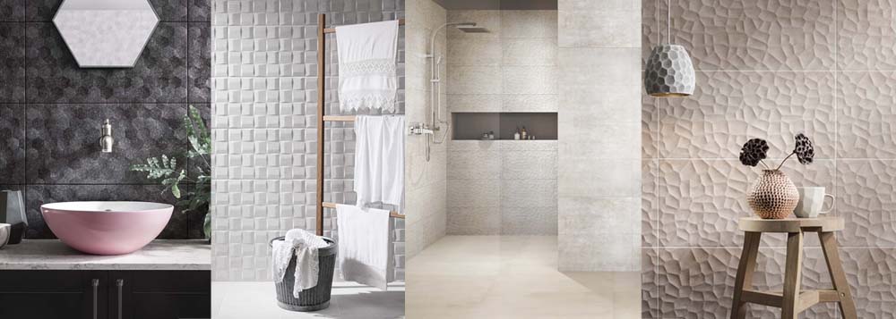 Neutral texture and pattern tiles
