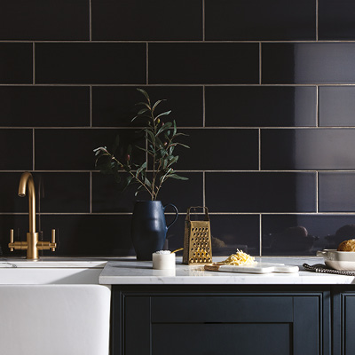 Picture of Reflections graphite wall tiles