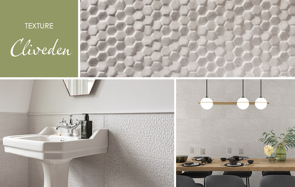 Cliveden Textured Tiles by Gemini