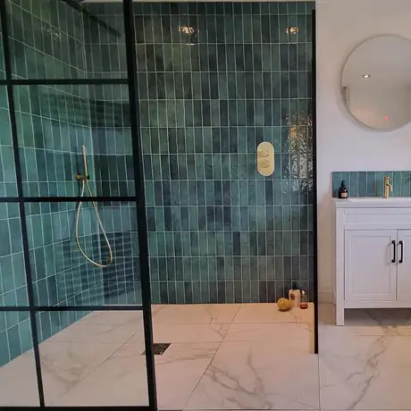 Bathroom shower floor and wall tiles