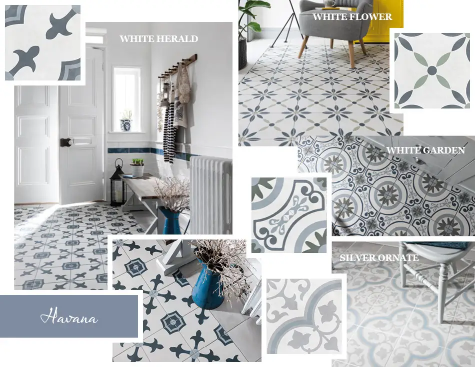 Havana patterned floor tiles from Gemini