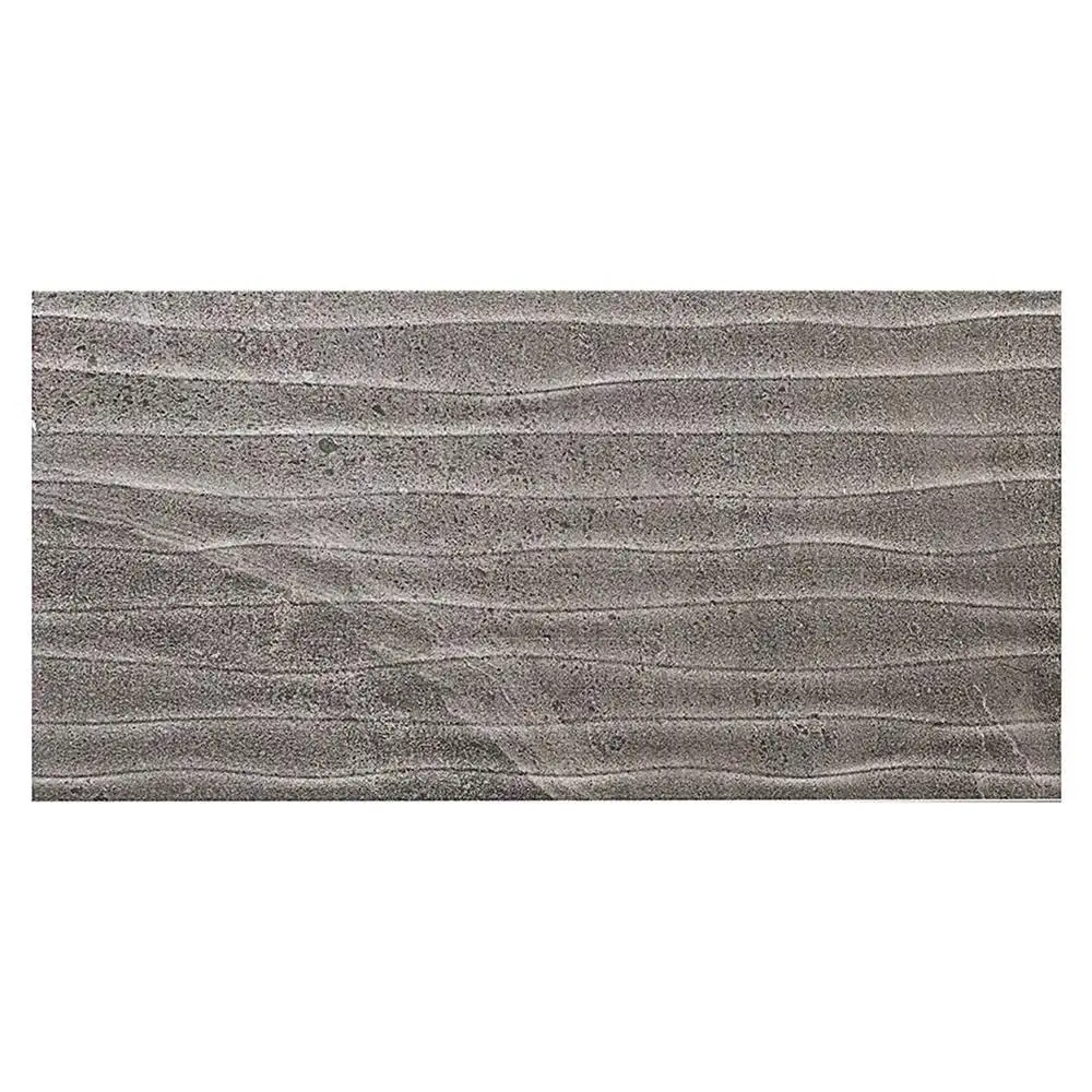 British Stone Anthracite Matt Wave Tile - 600x300mm