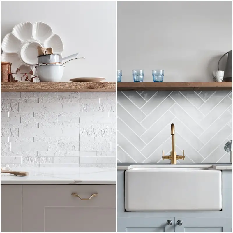 Shaker-style kitchen tiles