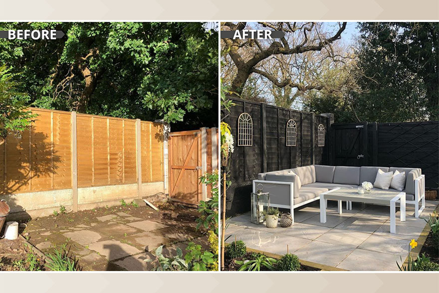 outdoor floor tiles before and after