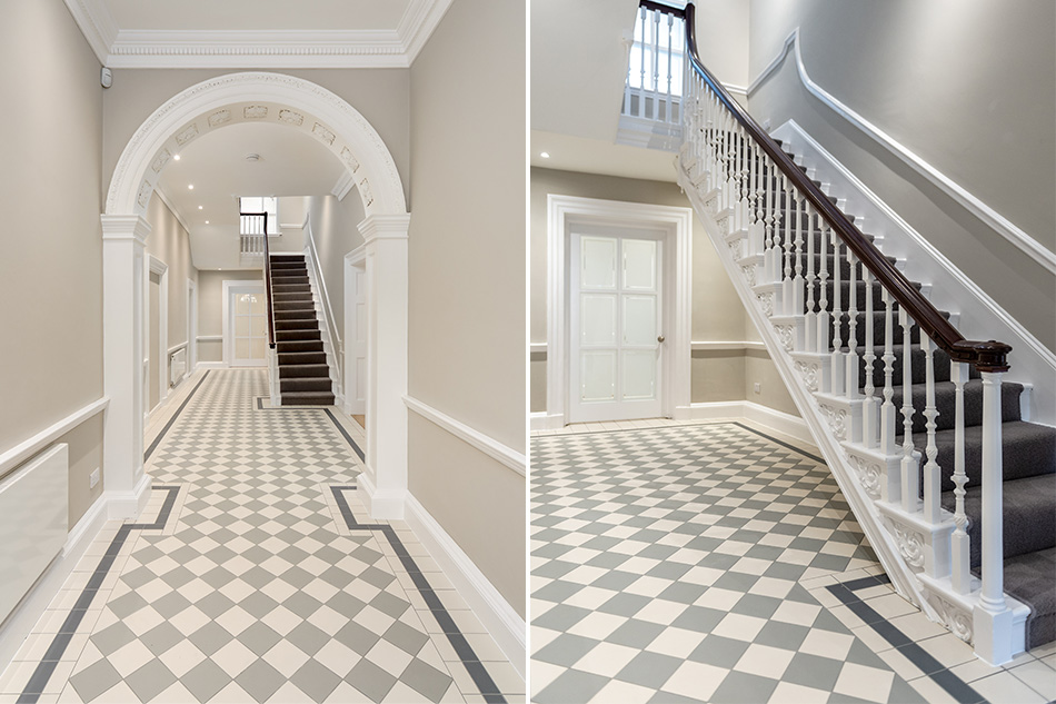 Lisbon floor tiles in entrance hall by CTD Housebuilders