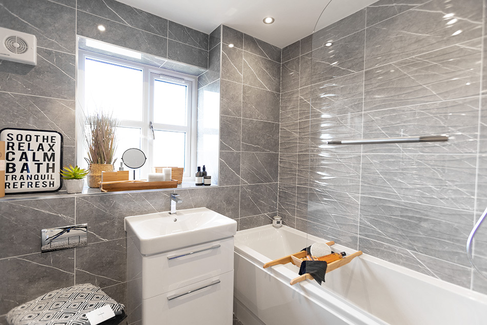 Kingston tiles in bathroom of contemporary new home