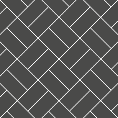 Diagonal basketweave tile layout