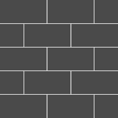 Small-format brickbond tile layout