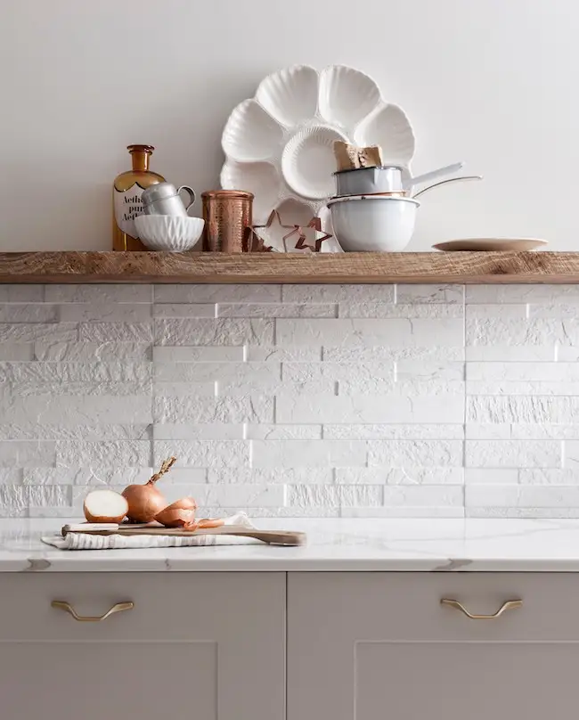Tiffany white kitchen wall tiles