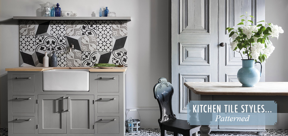 Patterned kitchen tiles from Gemini