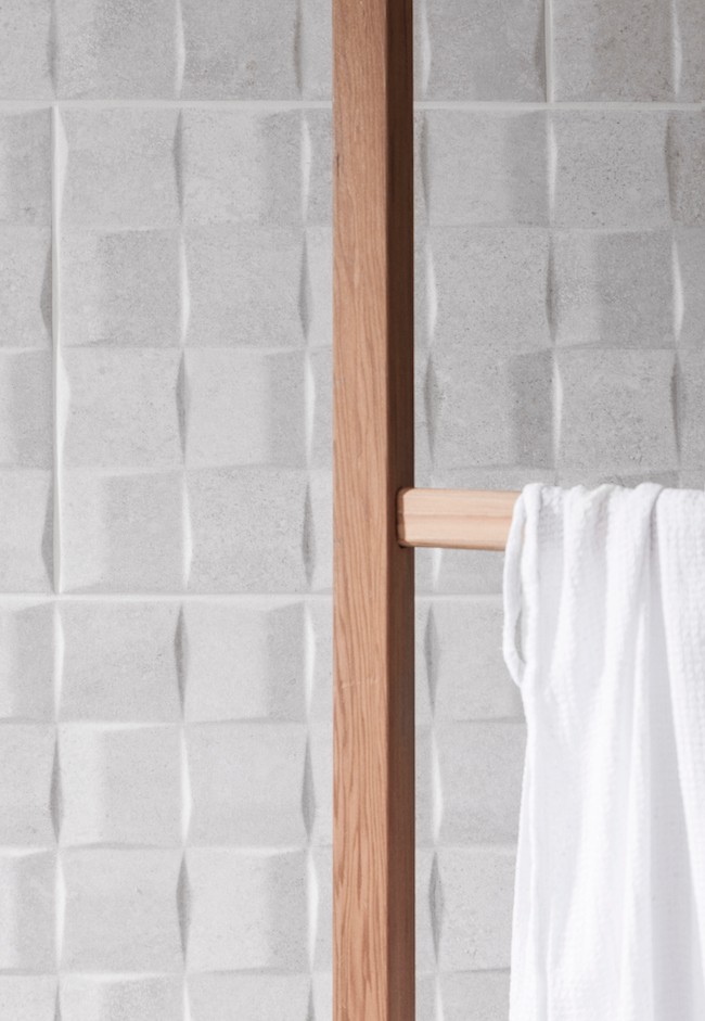 geometric white wall tiles