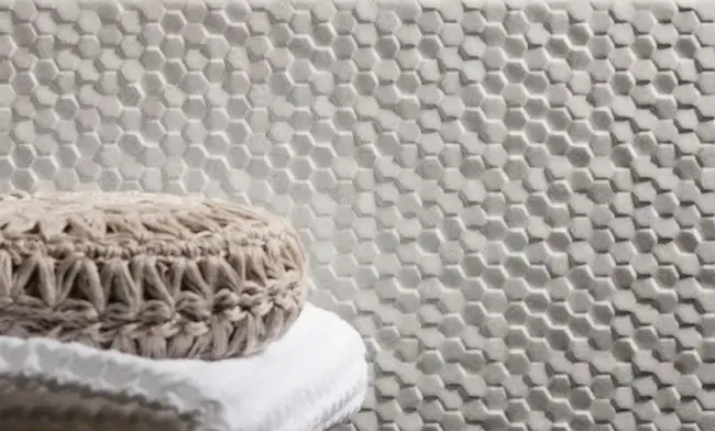 hexagonal white tiles