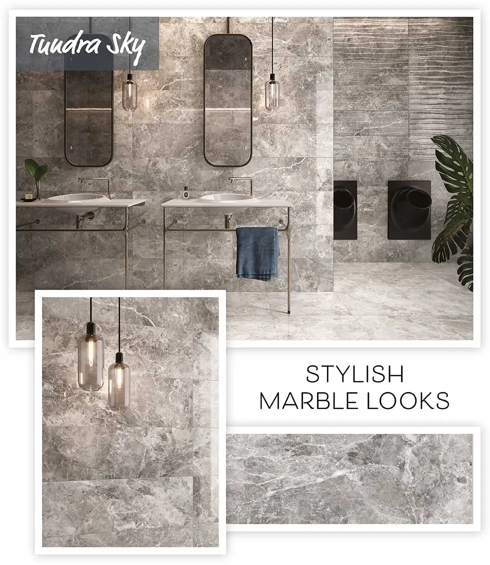 stylish bathroom marble tiles