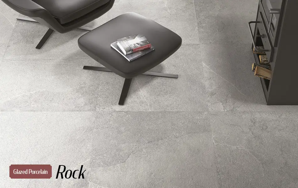 Rock glazed porcelain tiles from Gemini