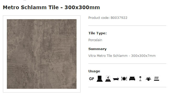 Metro Tile Range Schlamm