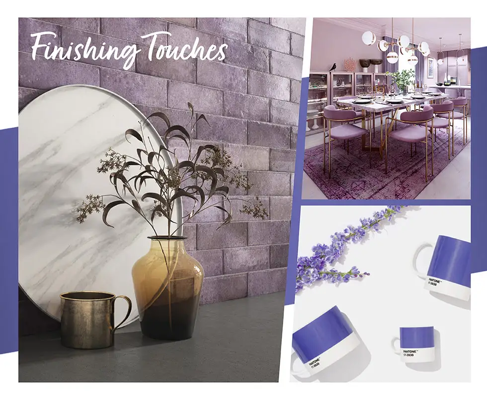 purple finishing touches for a room