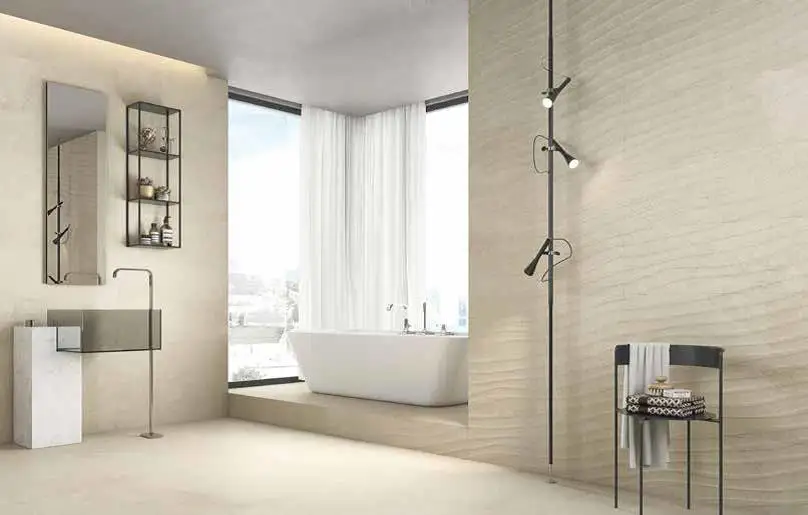 Tiles on bathroom floor and wall from Rock tile range - image