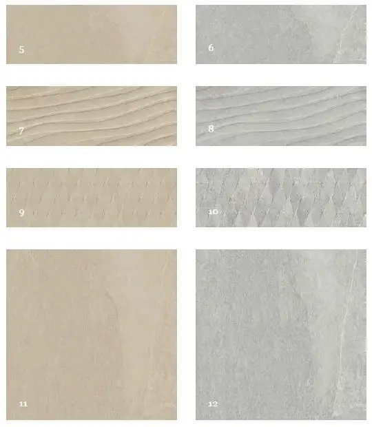 Rock tile collection in beige and grey tile images - image