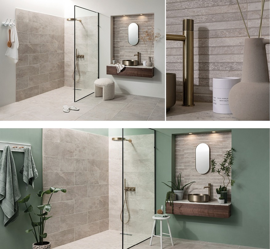 Nature Bone Tiles and Marmori Calacatta White Polished Tiles