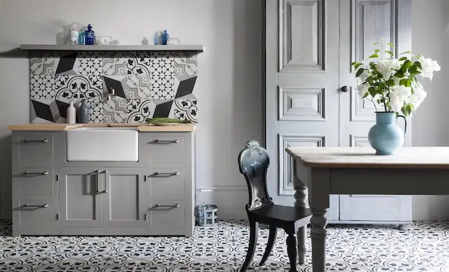 Cuban White Star floor tiles