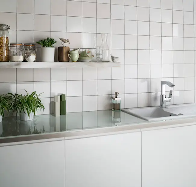 Square kitchen tiles