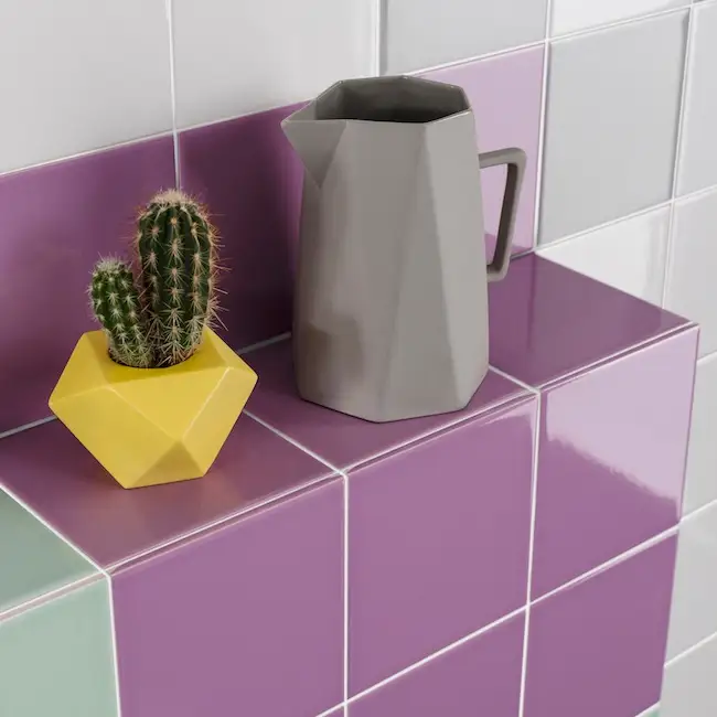 Mixed Square coloured tiles
