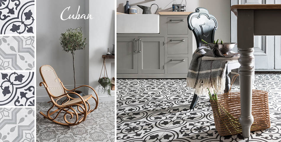 Cuban patterned floor tiles from Gemini