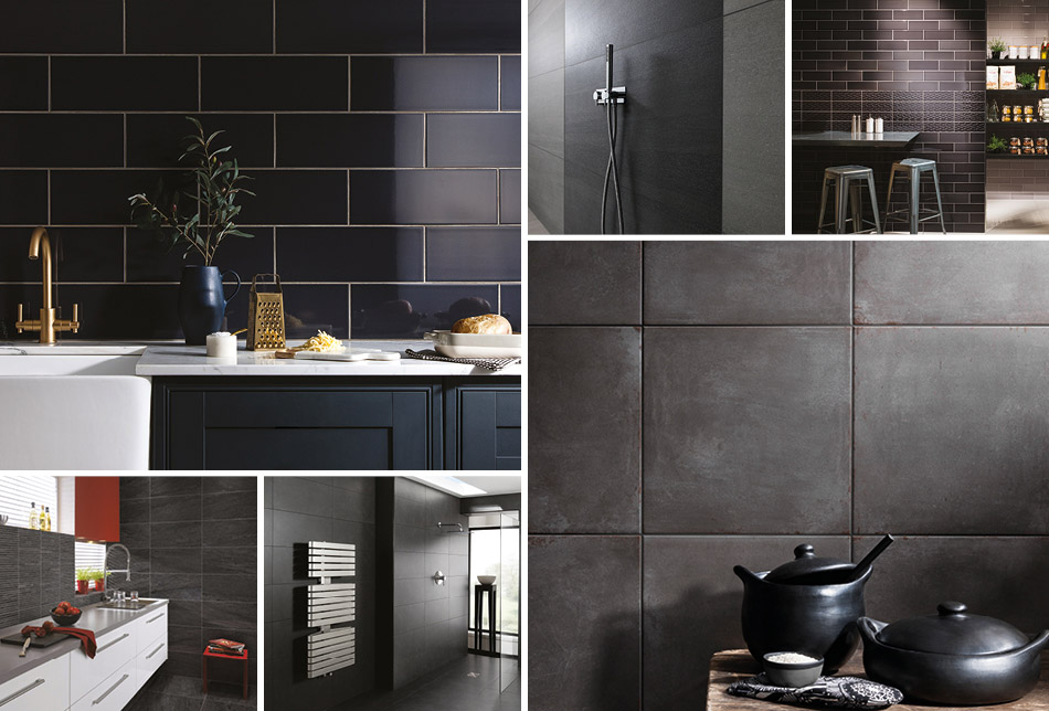 Collage of black tiles from Gemini