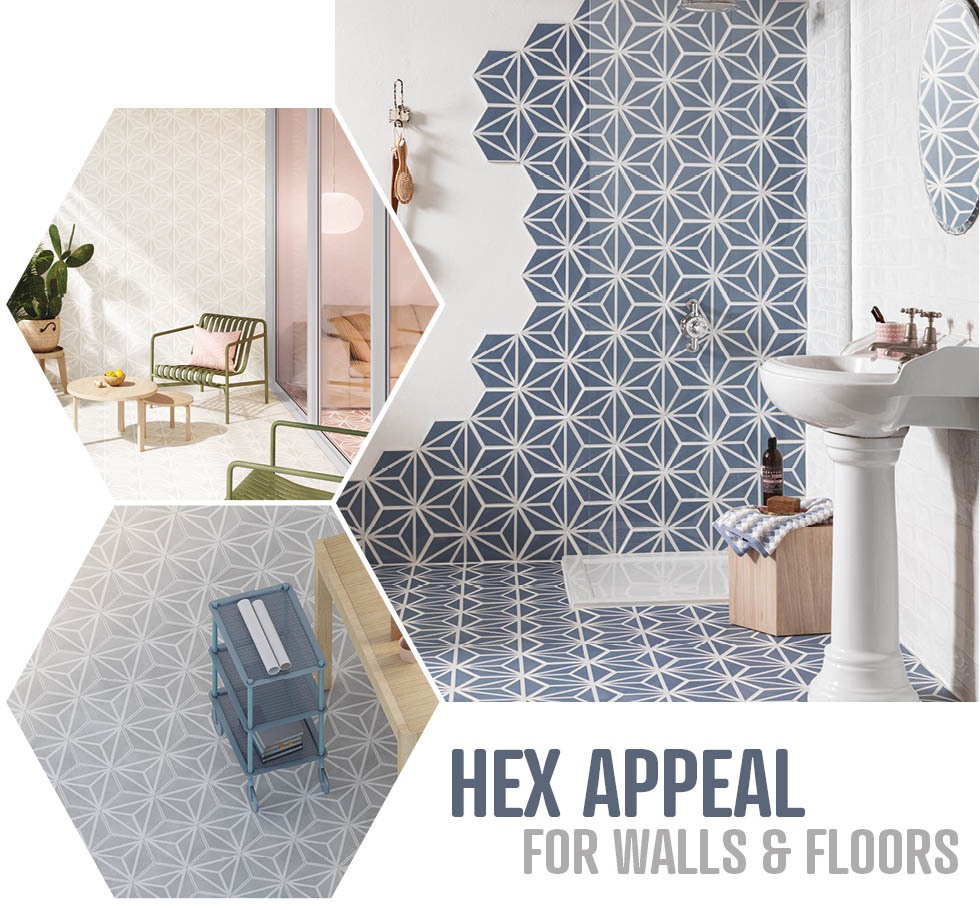 Hex appeal for walls and floors