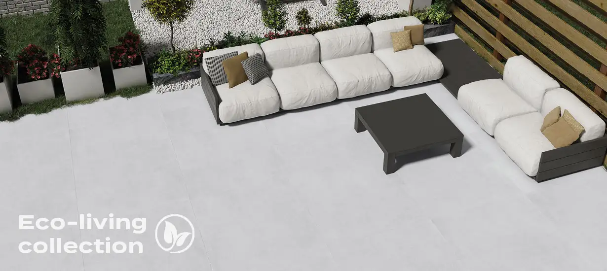luna outdoor plain and pattern tiles