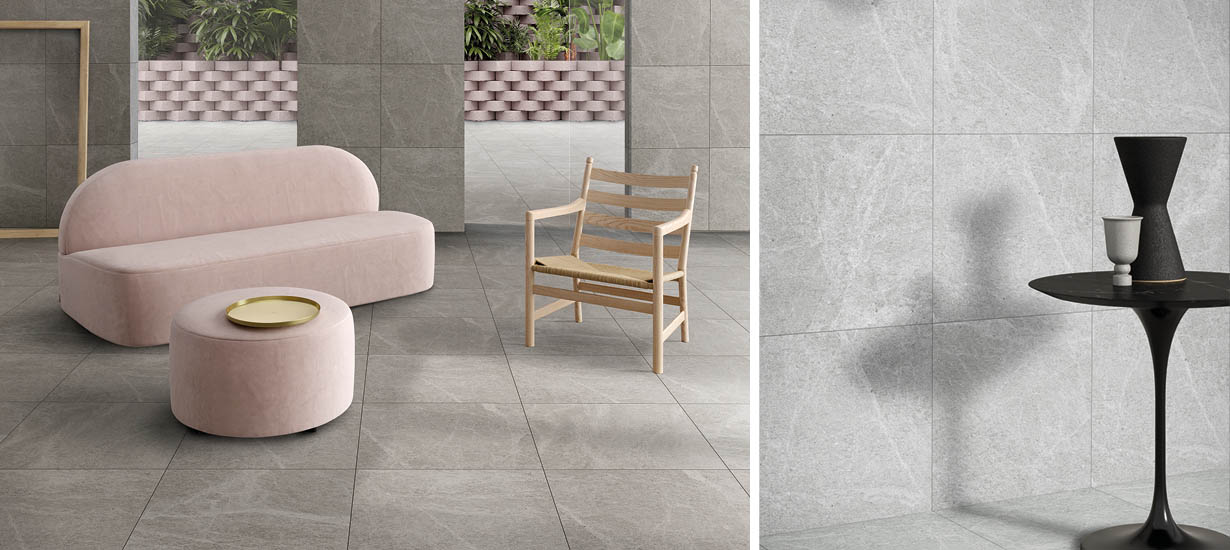 veined stone indoor tiles