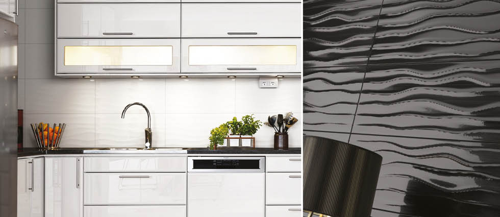 Flow Wavy Wall Tile Range Kitchen Tiles Ctd