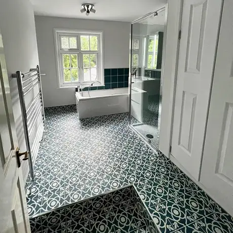 Bathroom floor and wall tiles