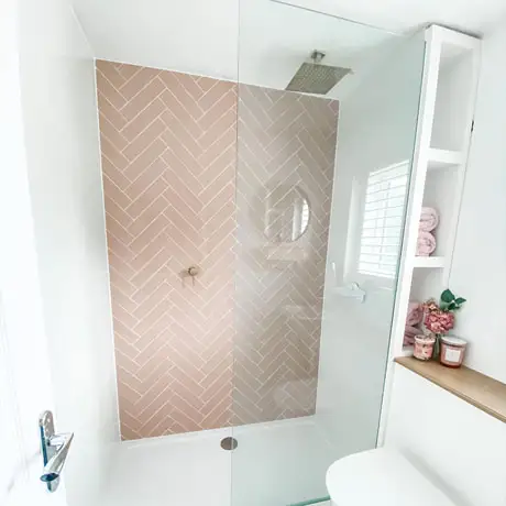 Pink Walk in Shower Tiles