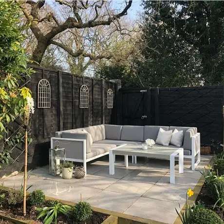 Grey Outdoor Tiles on Patio Area