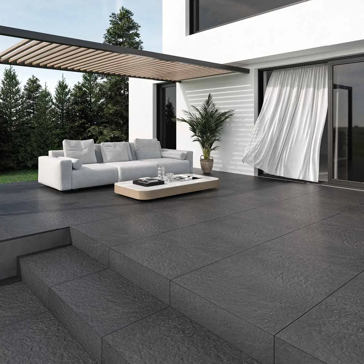 Minster Black Outdoor Porcelain Tiles