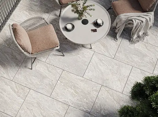 ourdoor non slip grey porcelain tiles