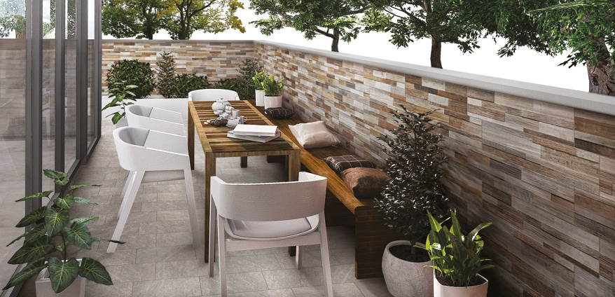 Inwood external wood-effect tiles