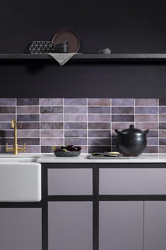 Purple Kitchen Wall Tiles
