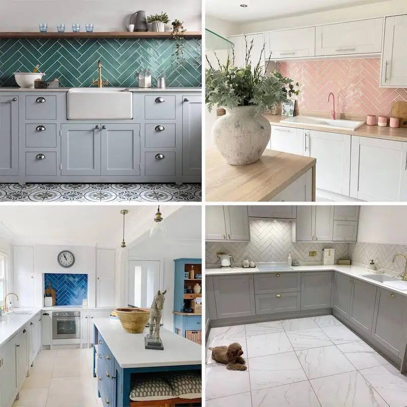 Diagonal Tile Splashback