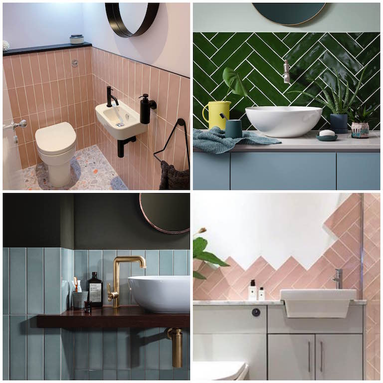 11 Clever Small Bathroom Decor Ideas, Colourful Small Floor Tiles