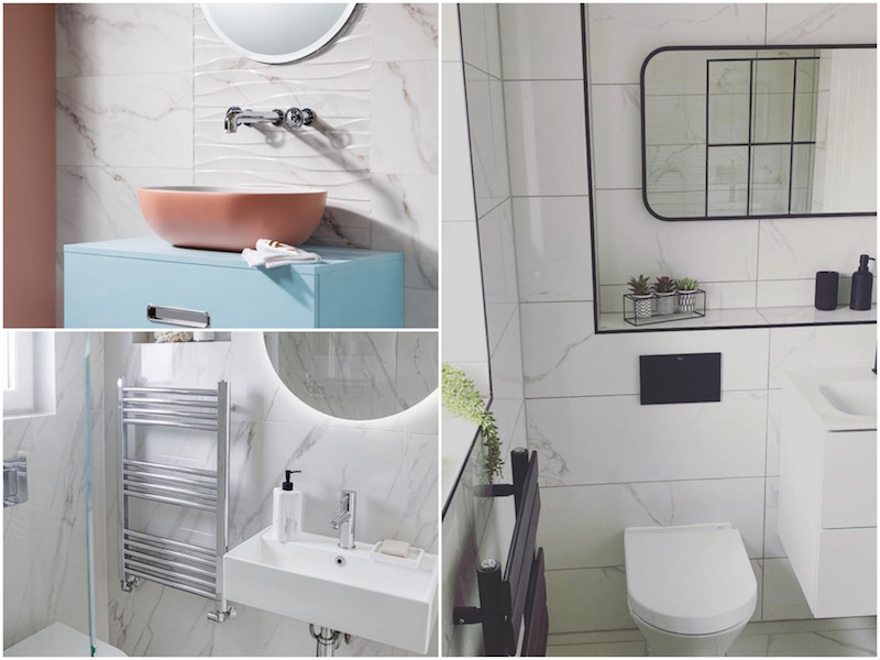 Marble Cloakroom Wall Tiles