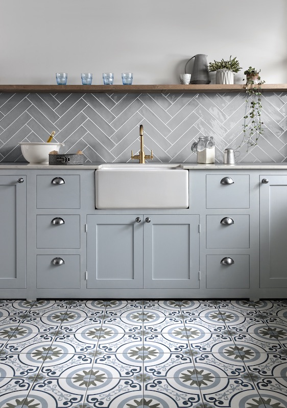 Poitiers Light Grey Kitchen Tiles