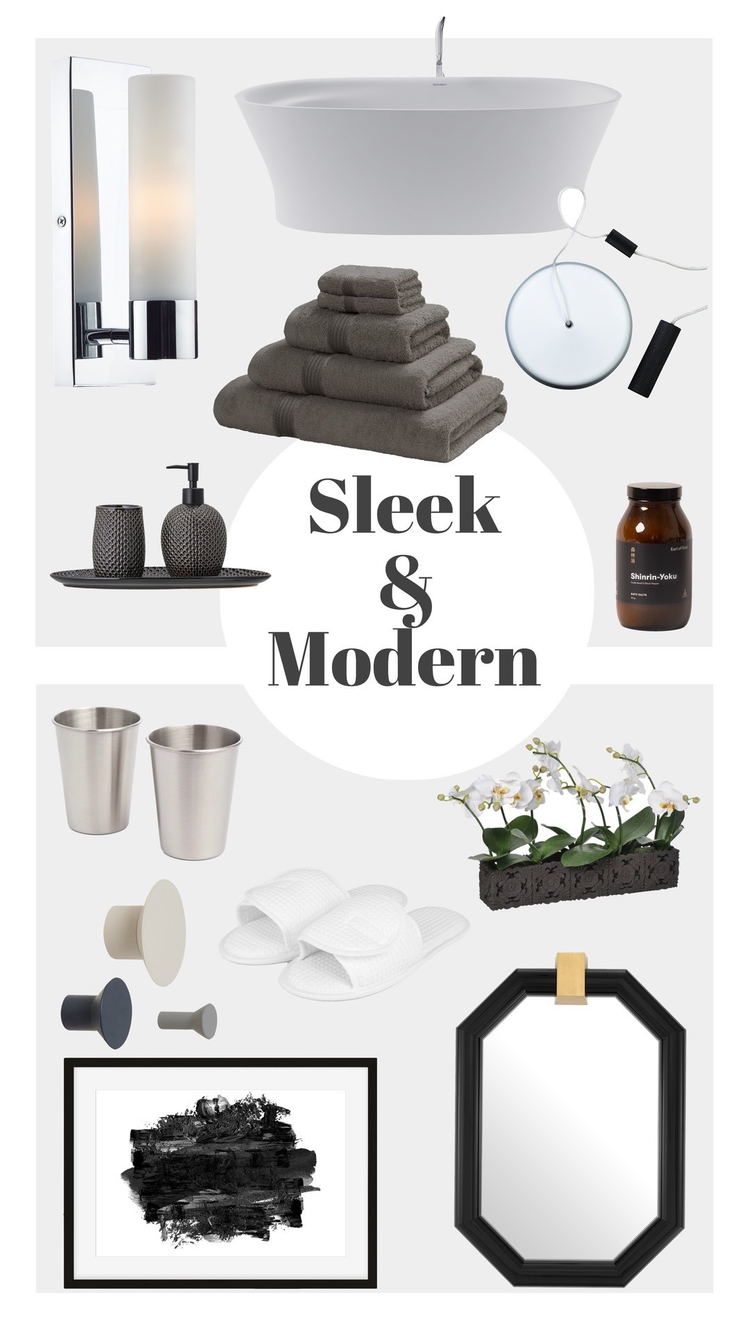 Sleek and Modern Interiors Mood Board