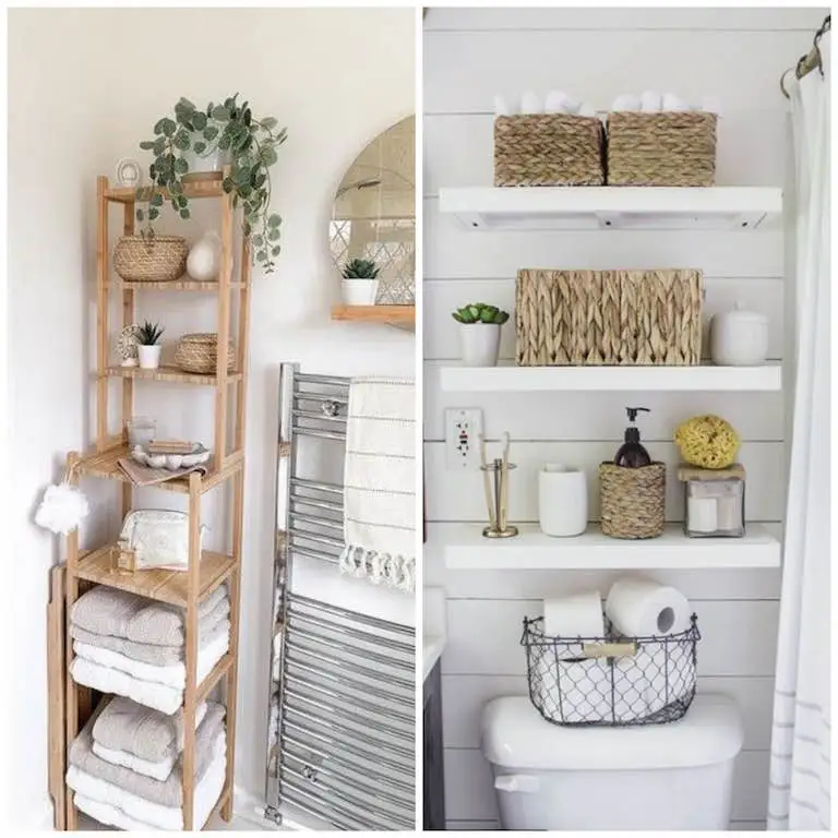 small bathroom shelving ideas