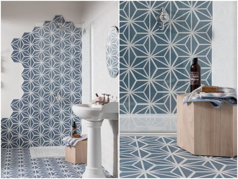 Blue Varadero Hexagon Wall Tiles