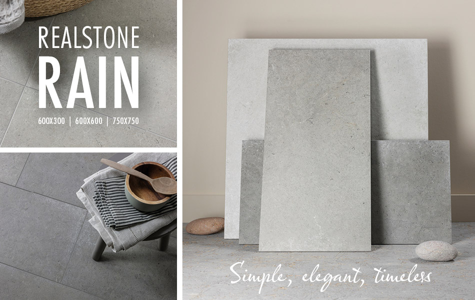 Realstone rain large neutral tiles from Gemini