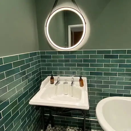 Dyroy green bathroom tile