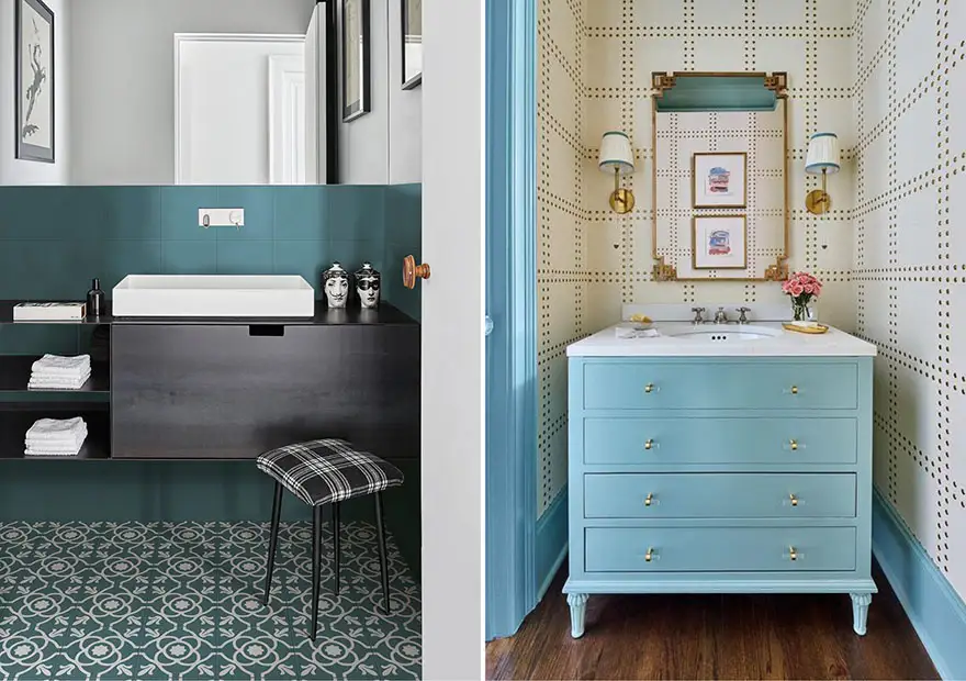 Cloakroom accessories with Contrasti Ottanio Tile